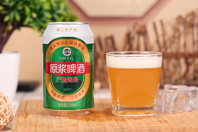 青島嶗勃原漿啤酒【10度330mlx24】